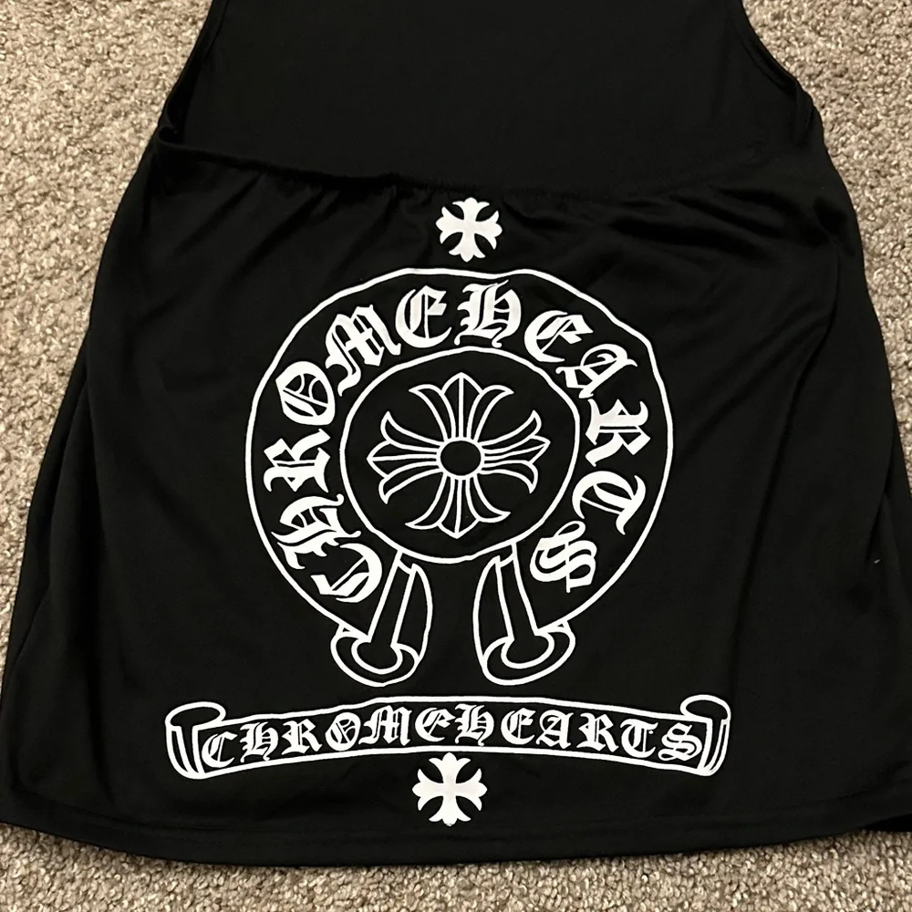 Chrome Hearts Black Long Sleeve Dress with White Graphics - Picture 4 of 4